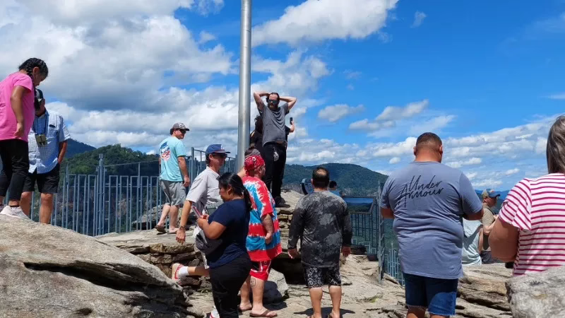 Frequently asked questions (FAQs) about the Mindful Ecotherapy Center, LLC - crowd at Chimney Rock