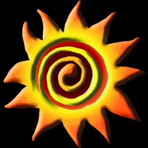 Mindful Ecotherapy Center Spiral Sun Logo