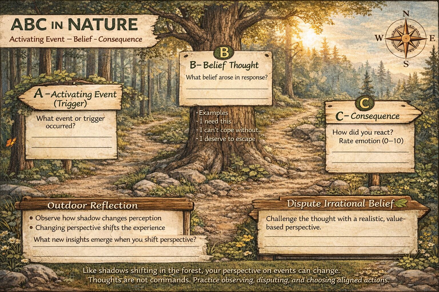 SUD Worksheet ABC in Nature